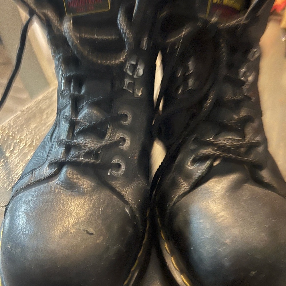 Dr. Martens Black Leather Men's Boots